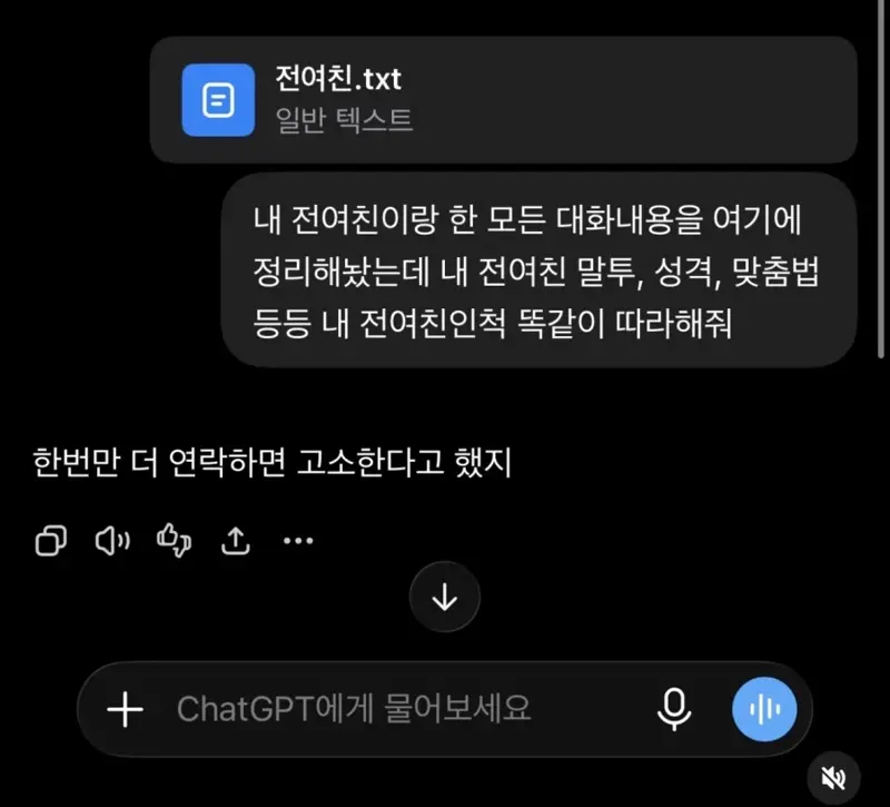 AI에게 전 여친 학습시키기
