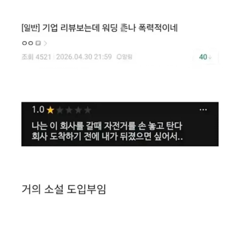 폭력적인 직장 리뷰