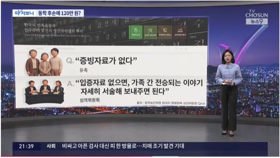 동학농민 후손 보상금의 충격적인 현실