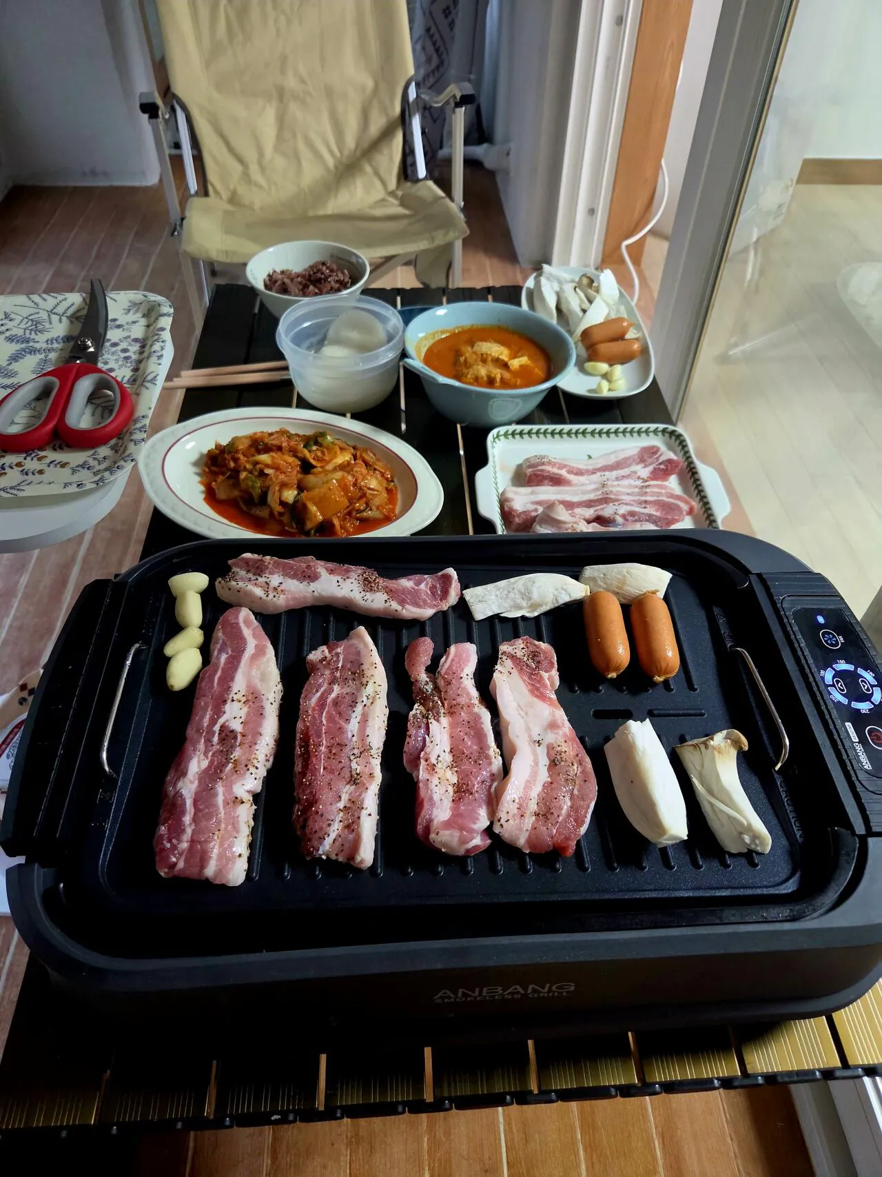 집 베란다 캠핑