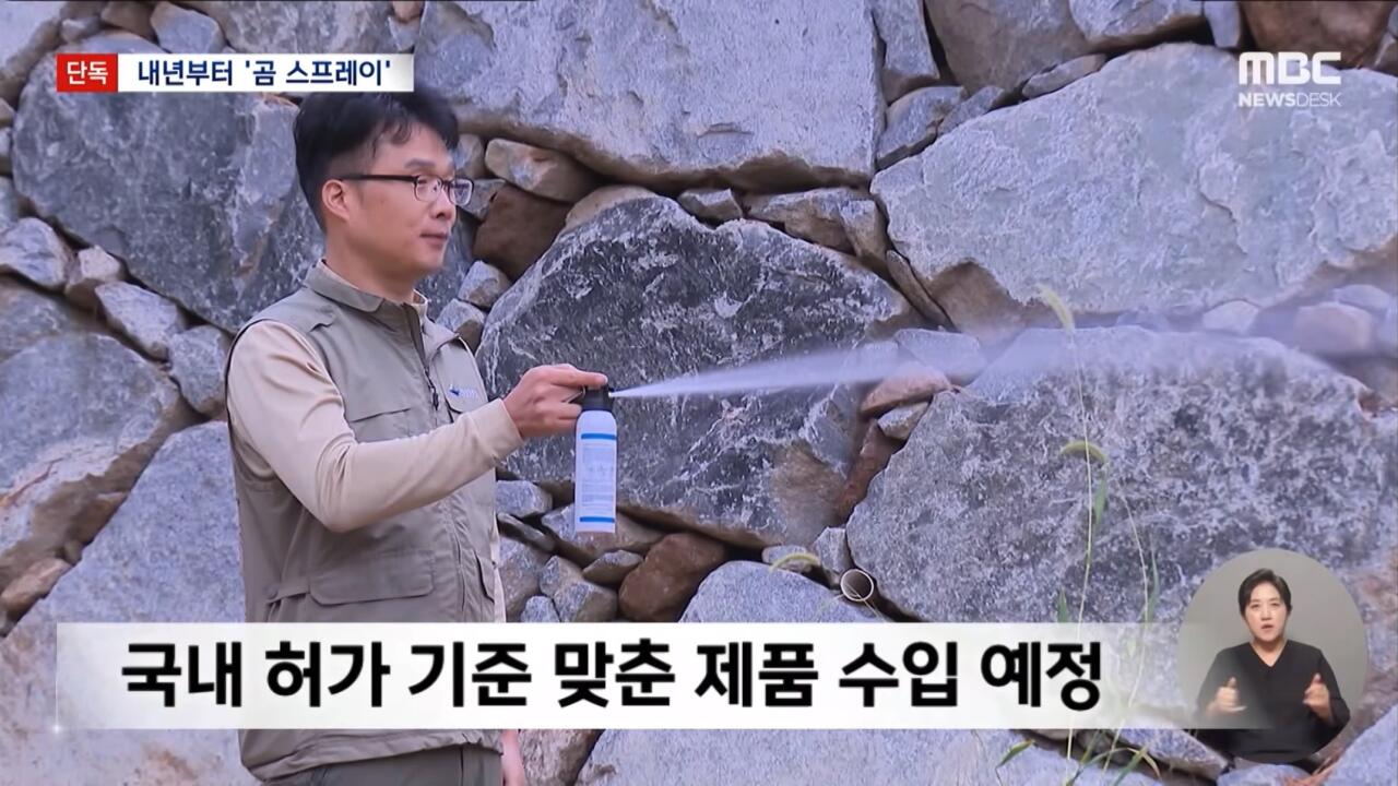 지리산 숲속에서 힐링 중인 반달곰