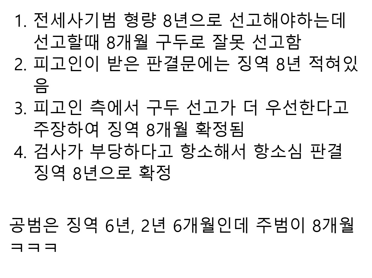 징역 팔년이 팔개월로 둔갑했던 사법 참사